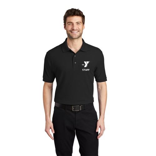 Mens Silk Touch™ Polo - Embroidered w/ Left Chest Y STAFF
