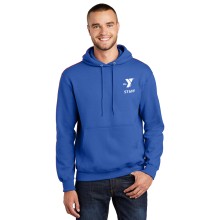Adult Hooded 9oz Pullover Hooded Sweat Shirt - Screen Print w/ Left Chest YMCA Staff
