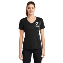 Ladies V-Neck Competitor™ Tee - Screen Printed w/ Left Chest Y Logo & Personal Trainer Back