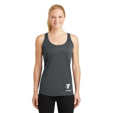 Ladies PosiCharge® Competitor™ Racerback Tank - Screen Printed (Bottom Left Y STAFF w/ Instructor Back)