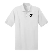 Adult 5.5-Ounce Jersey Knit Polo - Front/Back LC Y Logo - I Am Strong Survivor Back
