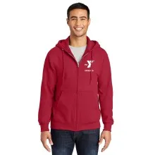 Adult Hooded 9oz Full Zip Sweat Shirt - Screen Print