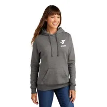 Ladies Core Fleece Pullover Hooded Sweatshirt  -  Screen Print w/ Left Chest Y STAFF