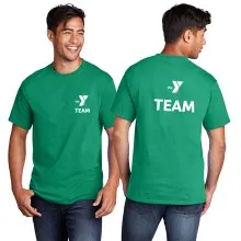 Adult 50/50 Poly/Cotton Tee - Y TEAM Front/Back - Screen Print