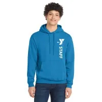 Adult Hooded Sweat Shirt - Screen Print w/ Vertical STAFF